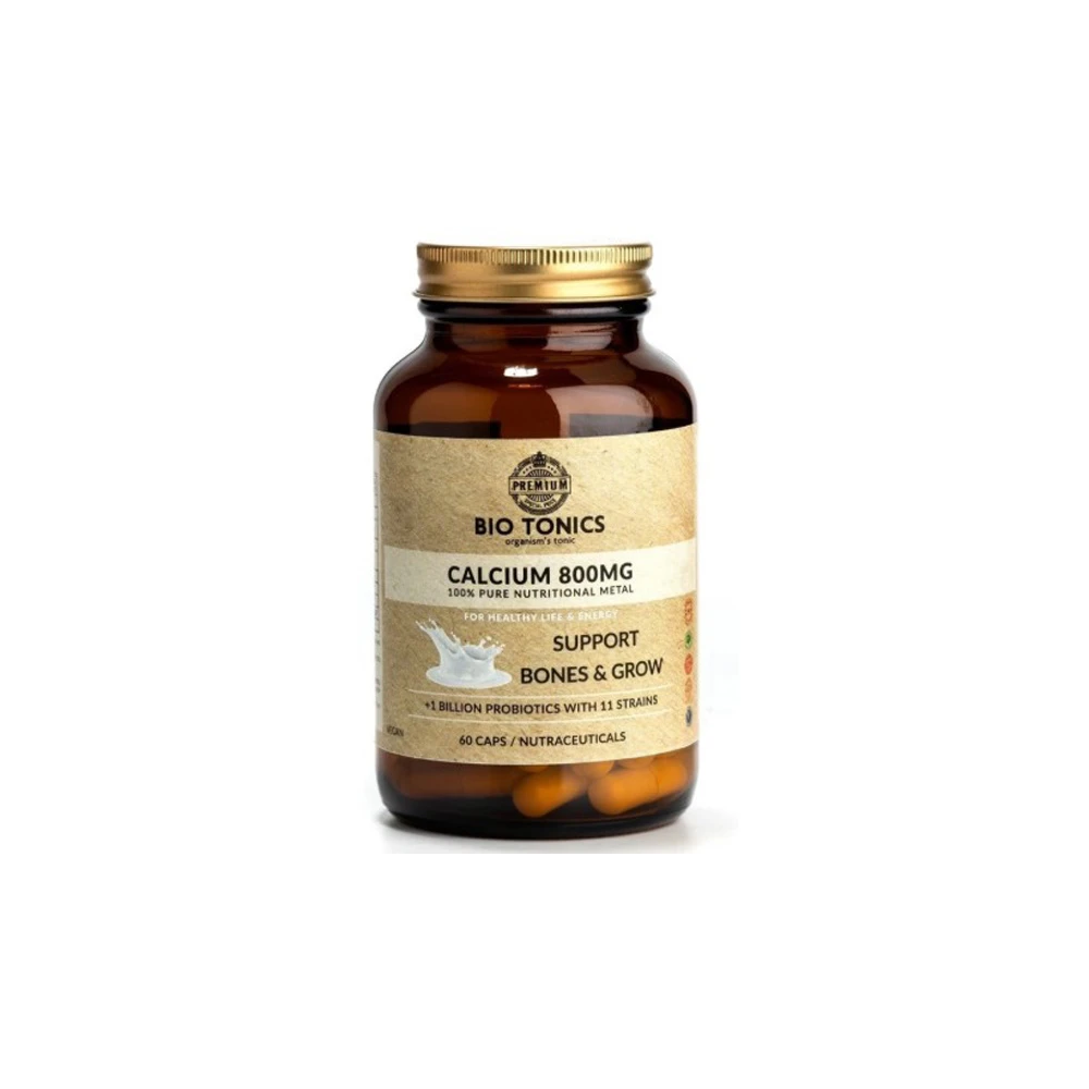 ΔΩΡΟ Bio Tonics Calcium Support Bones And Grow Ασβέστιο Για Την Υγιή Ανάπτυξη Οστών Και Δοντιών 800mg 60caps