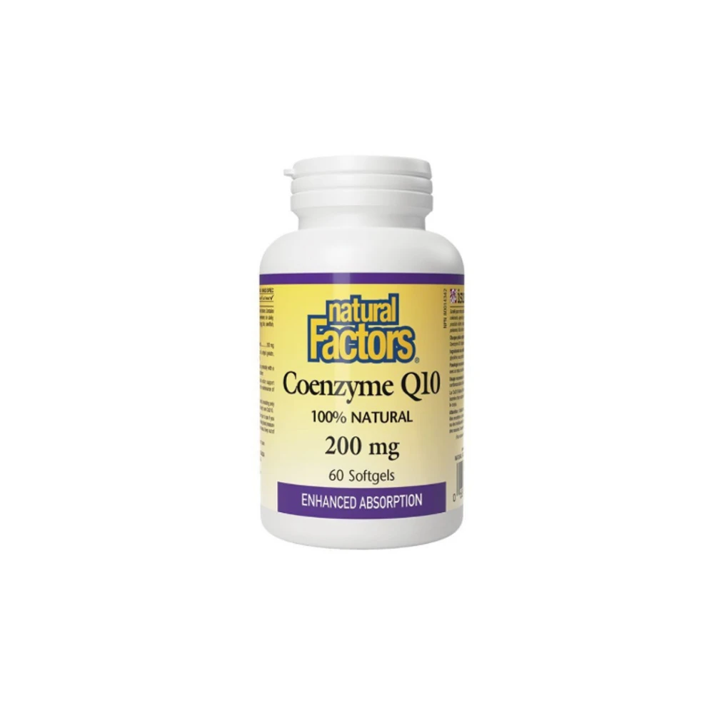 Natural Factors Coenzyme Q10 200mg 100% Natural 60 softgels
