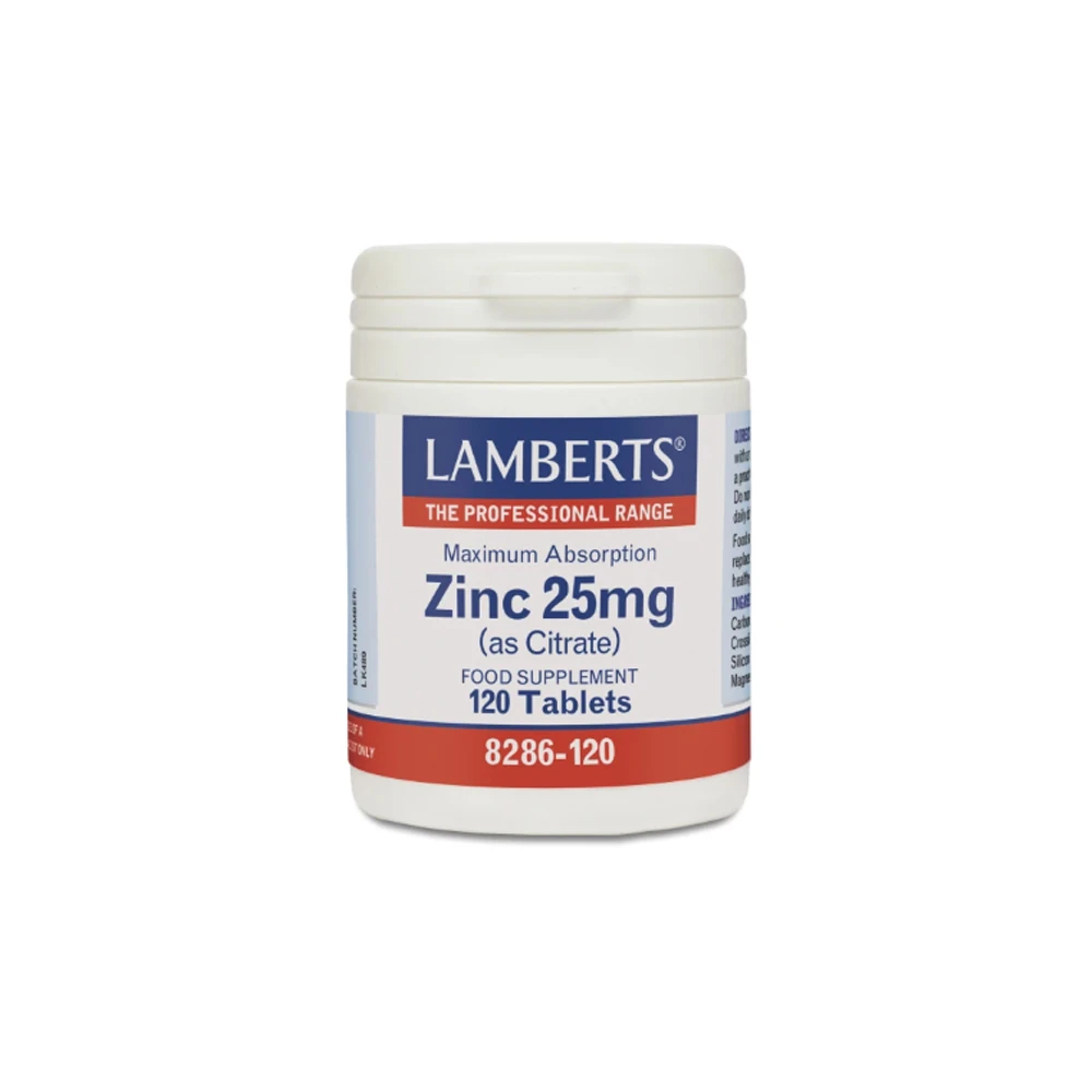 Lamberts Zinc 25mg Συμπλήρωμα Διατροφής Ψευδαργύρου 120 ταμπλέτες