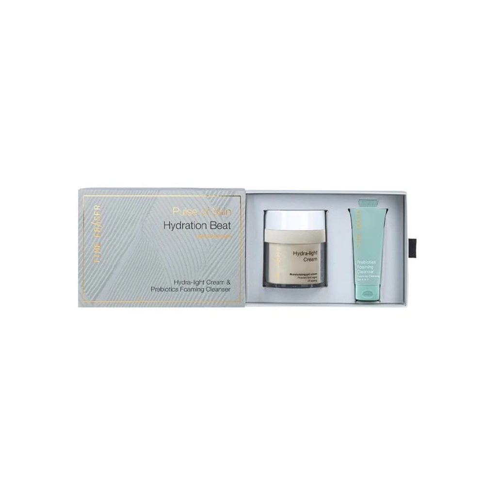 Time Eraser Promo Pulse Of Skin Hydration Beat Limited Edition Hydra Light Face Cream 50ml & Prebiotics Foaming Cleanser 20ml