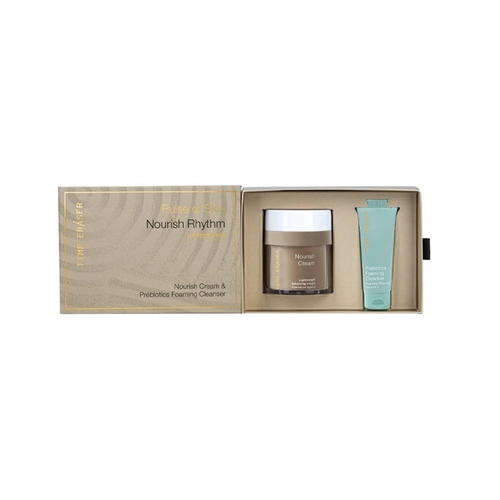Time Eraser Promo Pulse Of Skin Nourish Rhythm Limited Edition Nourish Cream 50ml & Prebiotics Foaming Cleanser 20ml
