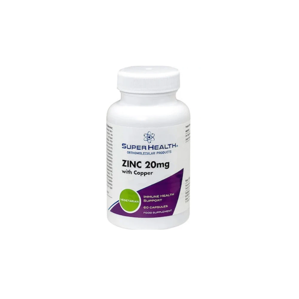 Super Health Zinc With Copper 20mg 60 caps