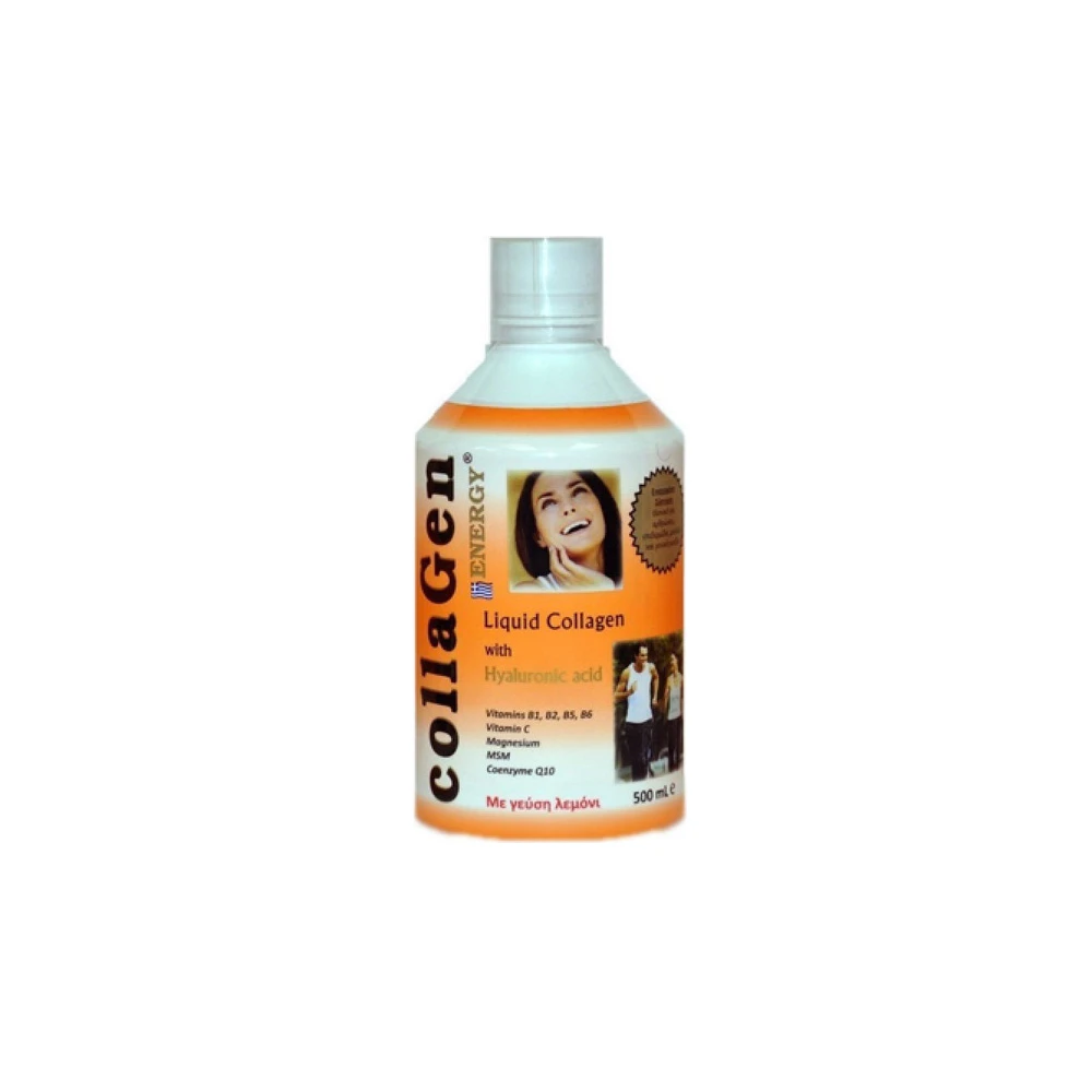 Medichrom Collagen Energy Hyaluronic Acid Συμπλήρωμα Διατροφής Με Κολλαγόνο Υαλουρονικό Υξύ Βιταμίνες MSM Μαγνήσιο & Συνένζυμο Q10 Με Γεύση Λεμόνι 500ml
