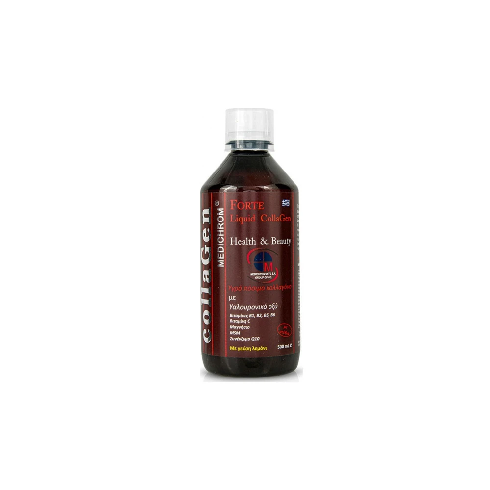 Medichrom Forte Liquid Collagen Stevia Λεμόνι 500ml