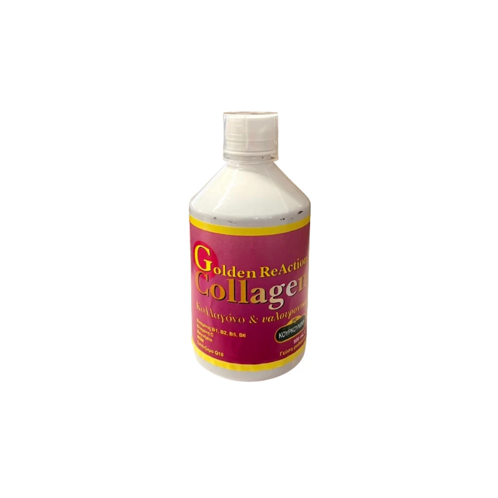 Medichrom Collagen Golden ReAction Κολλαγόνο & Υαλουρονικό Με Κουρκουμίνη Γεύση Ροδάκινο 500ml