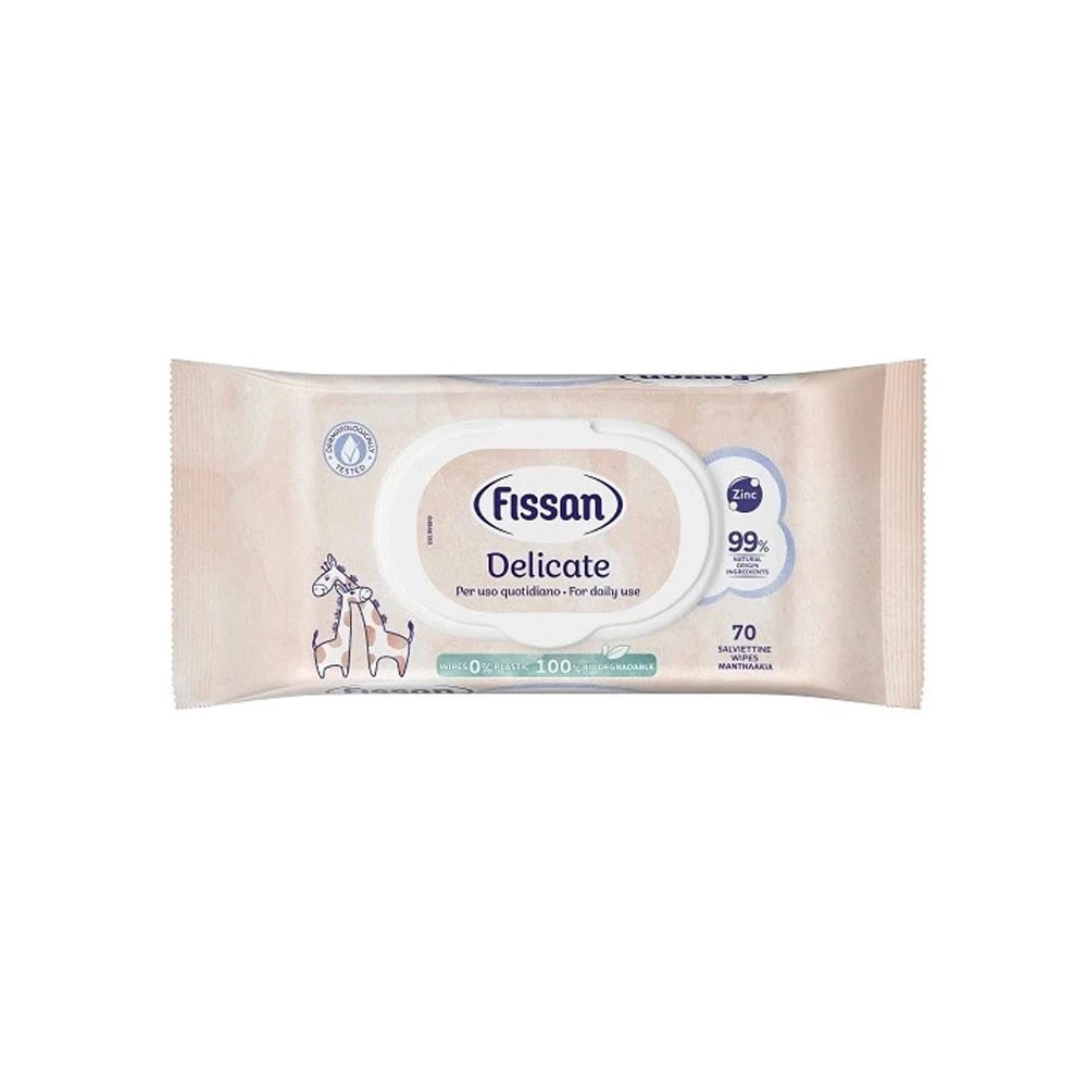 Fissan Delicate Wipes Υγρά Μωρομάντηλα 70 τεμάχια