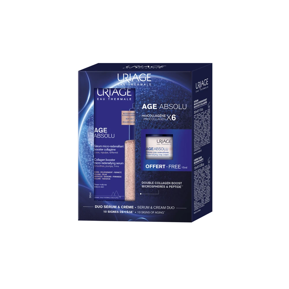Uriage Promo Age Absolu Boosting Micro-Redensifying Serum 30ml & Free Redensifying Rosy Cream 15ml