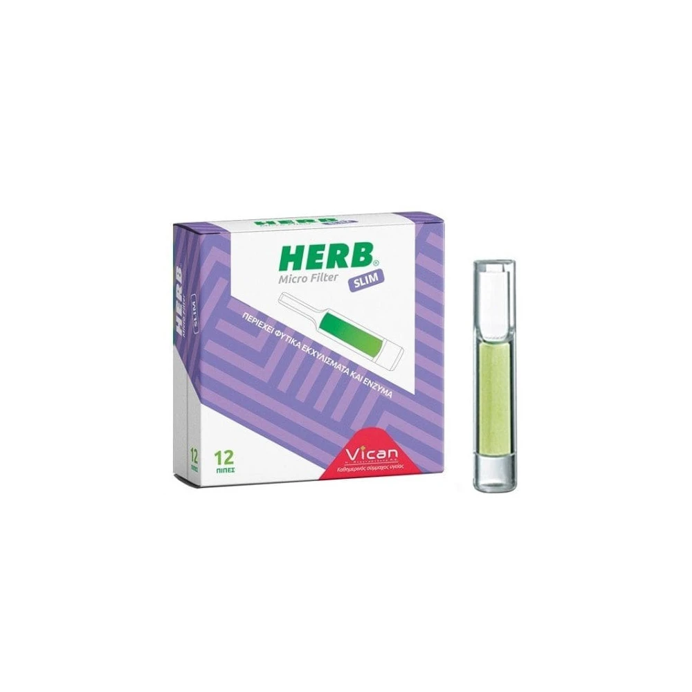 Herb Πίπες Micro Filter Slim Φίλτρο Για Slim Τσιγάρα 12 τεμάχια
