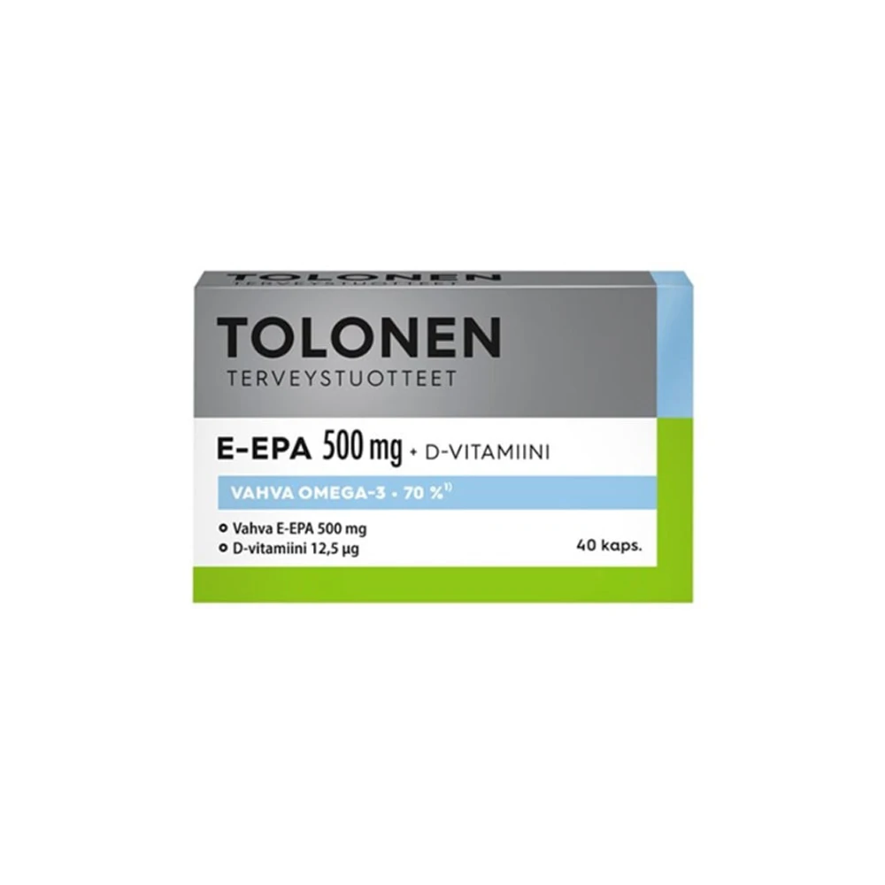 Tri Tolonen E-EPA 500mg & D-Vitamin Ιχθυέλαιο Υψηλής Καθαρότητας 40 κάψουλες