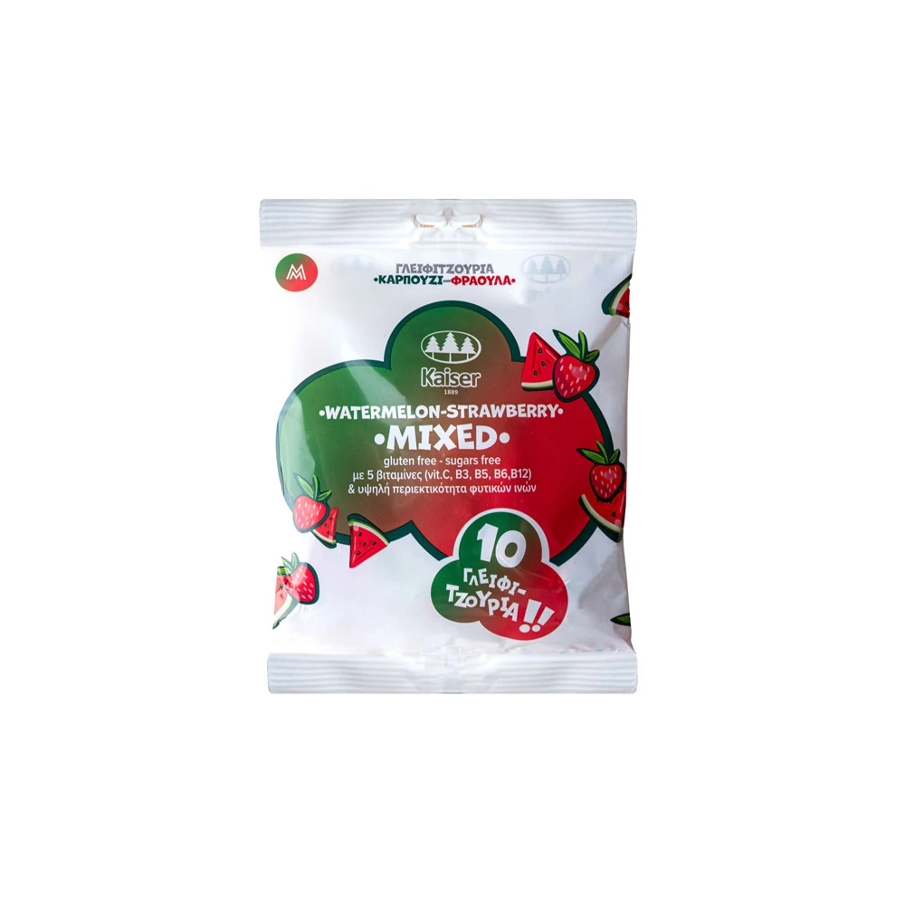 Kaiser Lollipops Mixed Watermelon & Strawberry 10 pieces