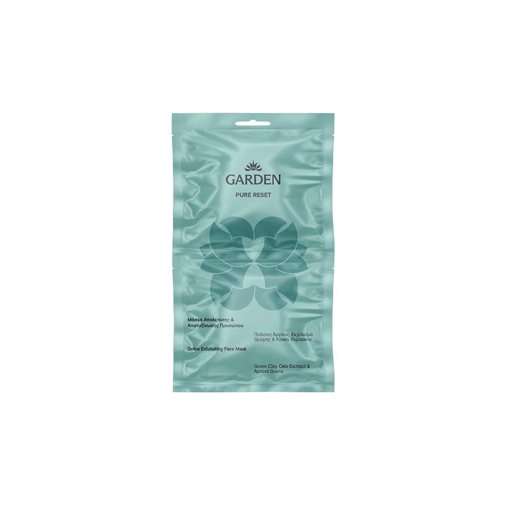 Garden Pure Reset Mask Peelling & Detox Face Mask With Green Clay & Apricot Kernels 2x8ml