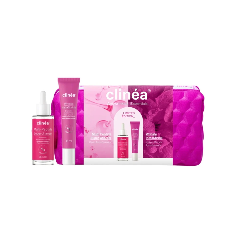 Clinéa Promo Limited Edition Gift Set Anti-Wrinkle Essentials Multi Peptide Super Charger Oρός Προσώπου 30ml & Wrinkle InstaShrink Κρέμα Ματιών 15ml