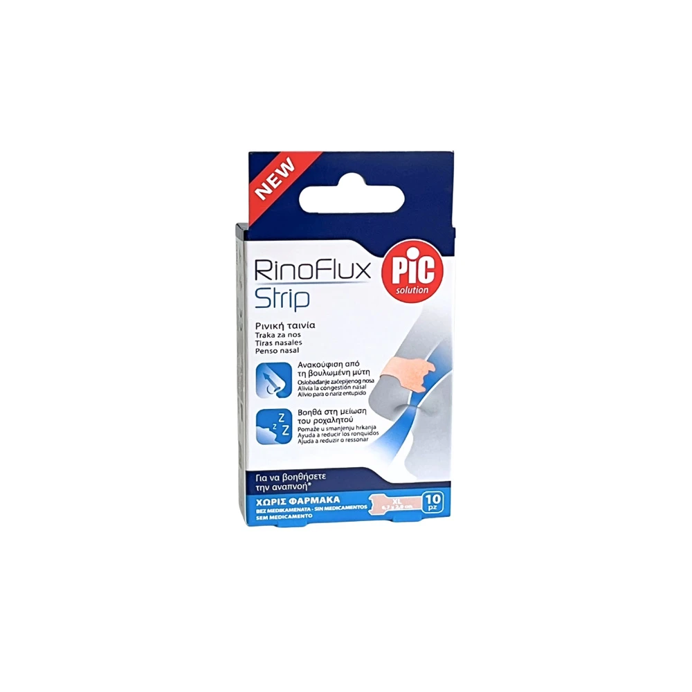 RinoFlux Strip Nasal Plaster 6.7x2.0cm 10 pieces