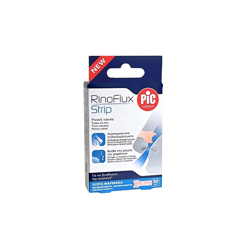 Pic Solution RinoFlux Strip Nasal Plaster 6.7x2.0cm 30 pieces