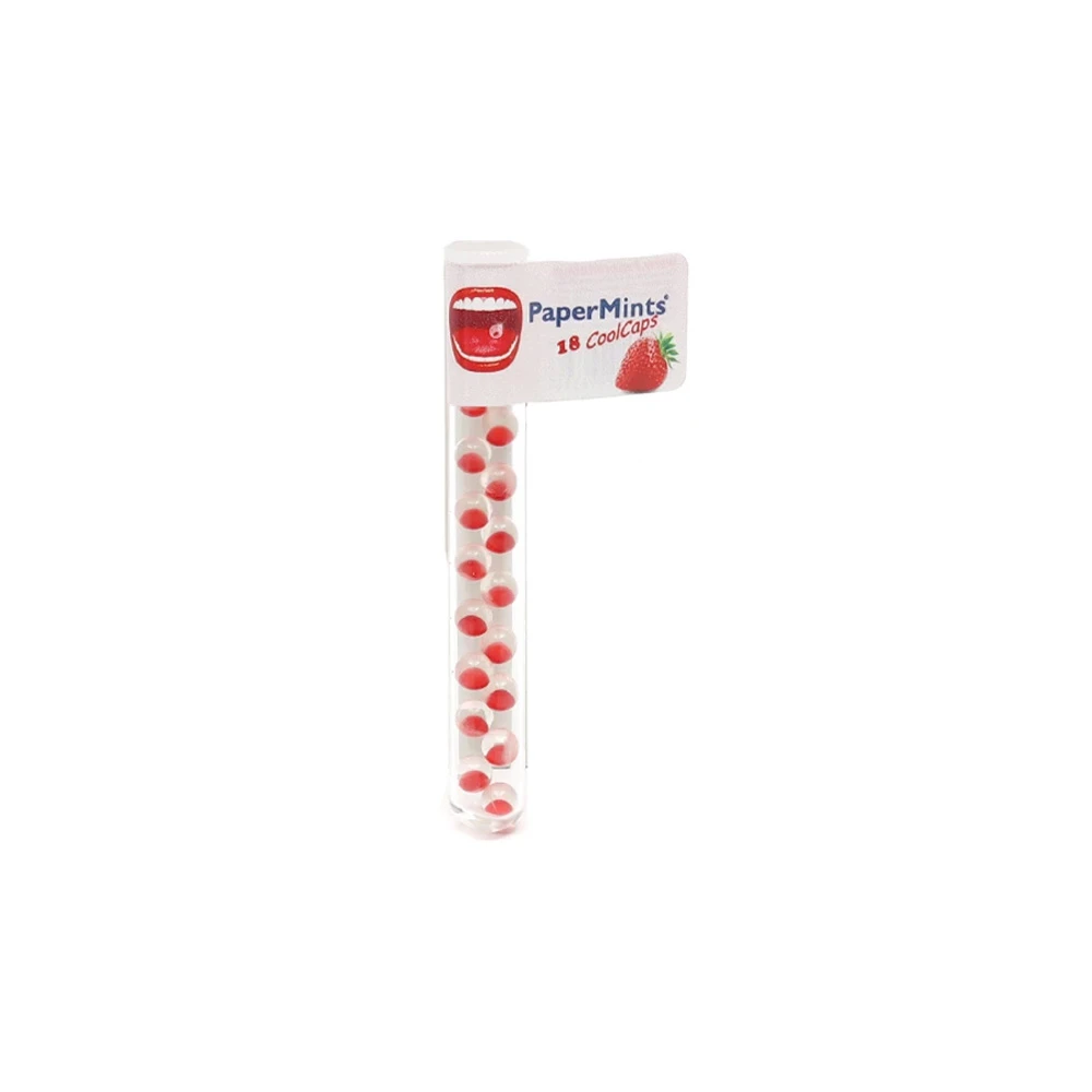 PaperMints Cool Caps Υπογλώσσια Καψάκια Με Γεύση Φράουλα 18 κάψουλες