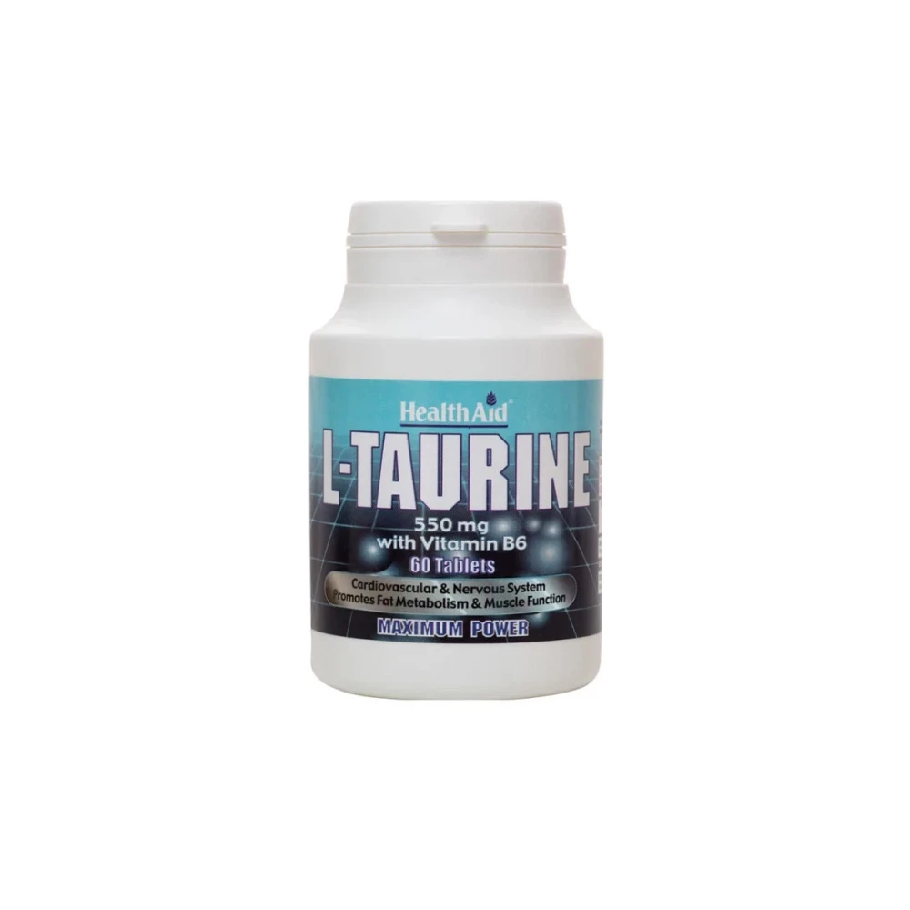 Health Aid L-Taurine 550mg & Vitamin B6 60 tablets