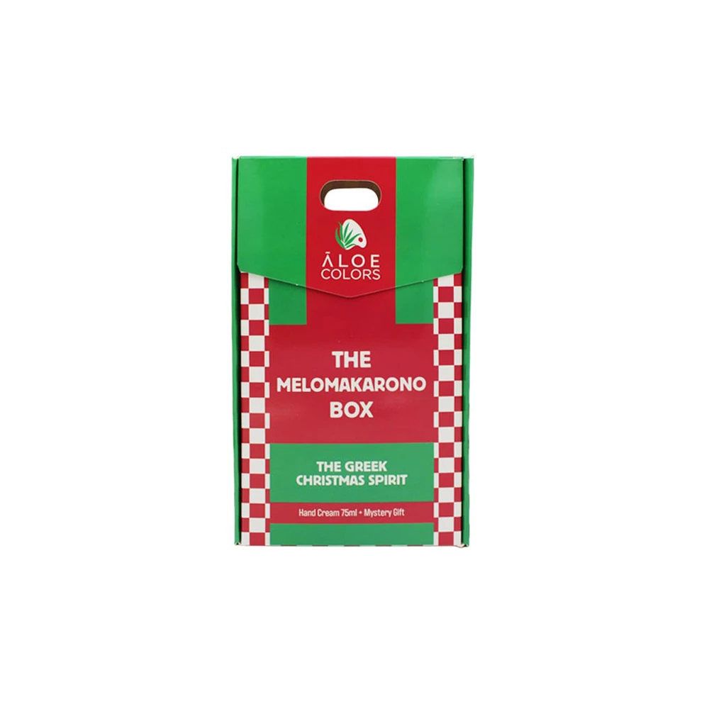 Aloe Colors Promo Xmas The Melomakarono Box Ho Ho Ho Hand Cream 75ml & Mystery Gift 1 piece