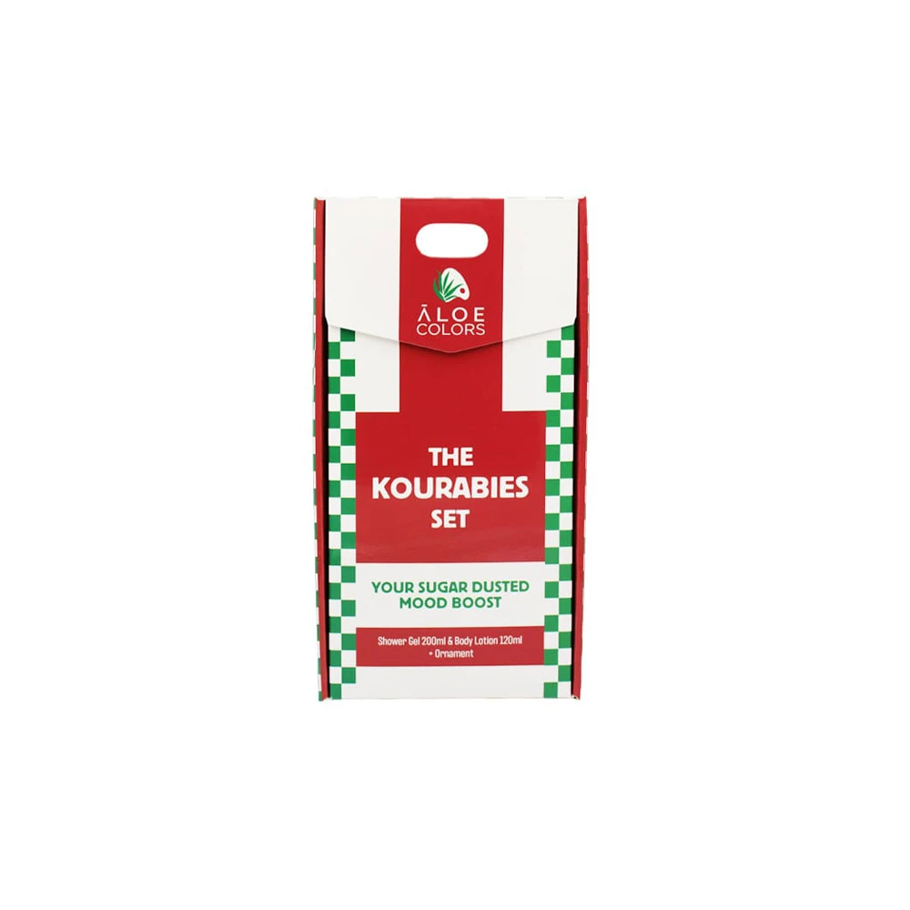Aloe Colors Promo Xmas The Kourabies Set Kourabies Shower Gel Αφρόλουτρο Σώματος 200ml & Body Lotion Ενυδατικό Γαλάκτωμα Σώματος 120ml & Δώρο Χριστουγεννιάτικο Στολίδι 1τεμάχιο
