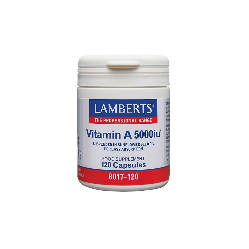 Lamberts Vitamin A 5000iu Συμπλήρωμα Διατροφής Βιταμίνης Α 120 κάψουλες