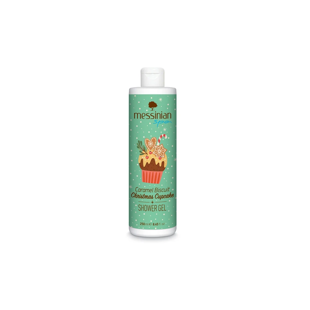 Messinian Spa Caramel Biscuit Christmas Cupcake Shower Gel 250ml