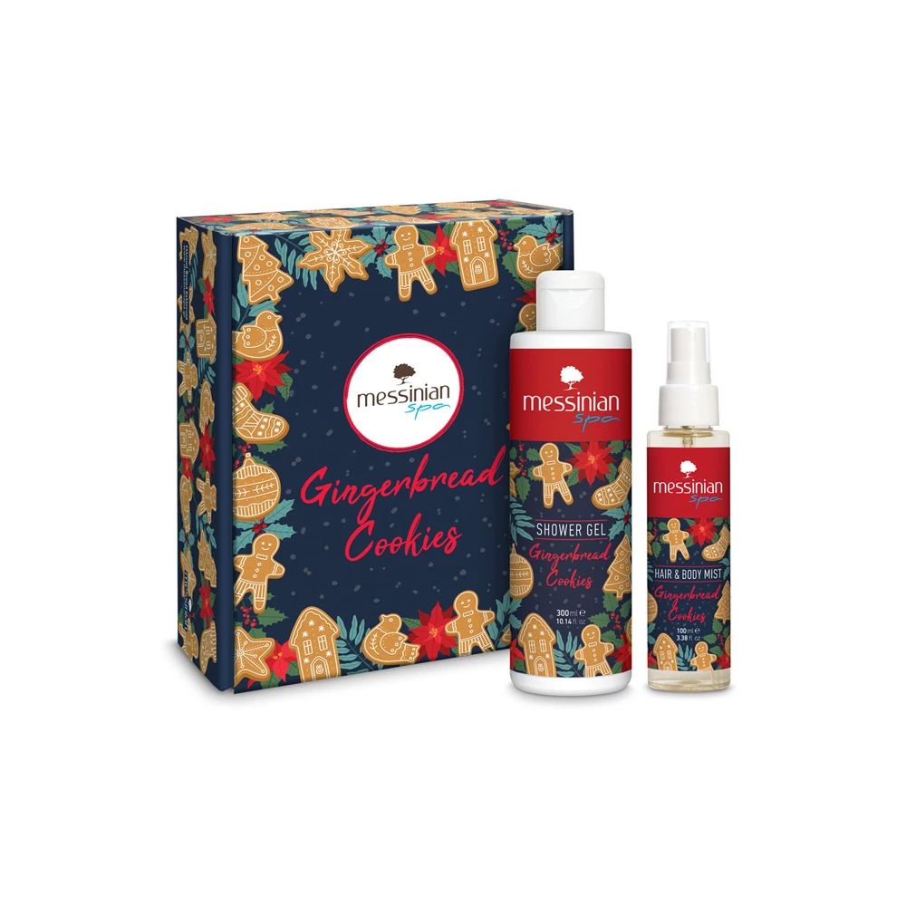 Messinian Spa Promo Gingerbread Cookies Shower Gel 300ml & Hair & Body Mist 100ml