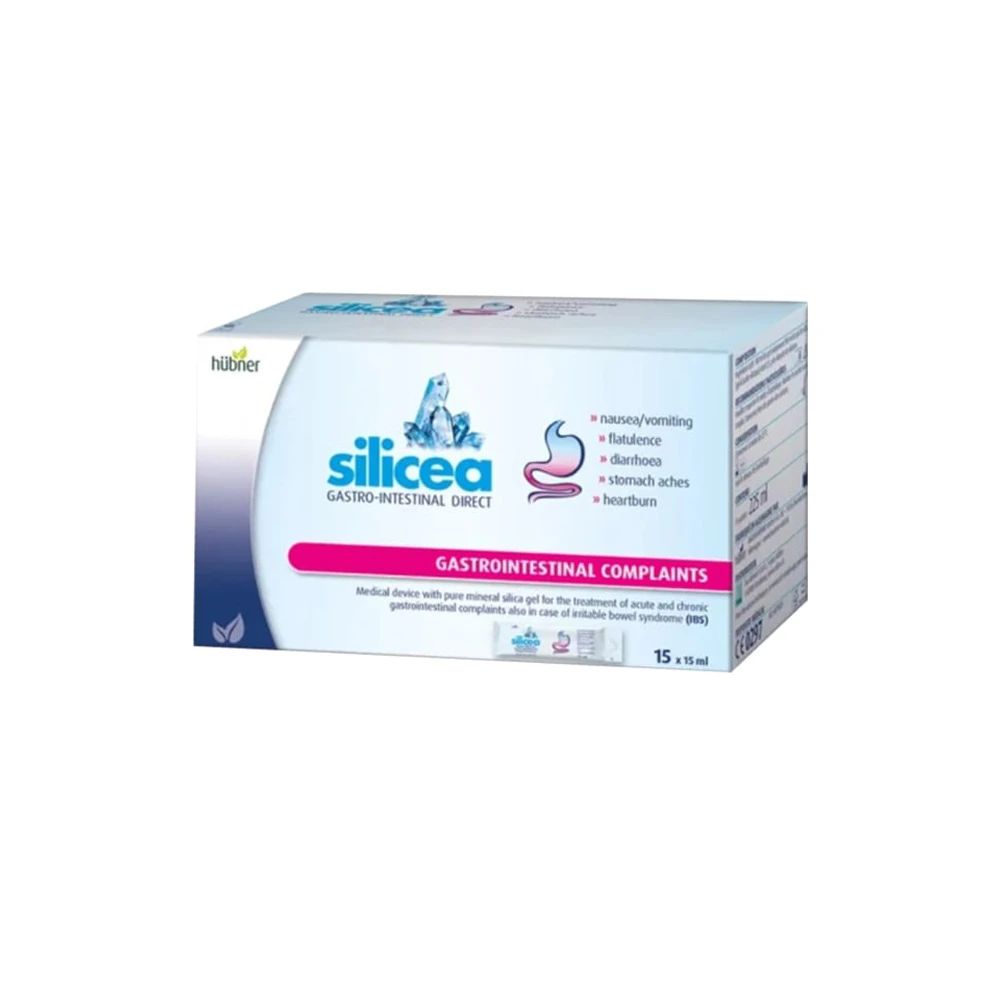 Hubner Silicea Gastro-Intestinal Gel Direct Πόσιμη Γέλη Φυσικού Πυριτίου Για Γαστρεντερικές Παθήσεις 15x15ml