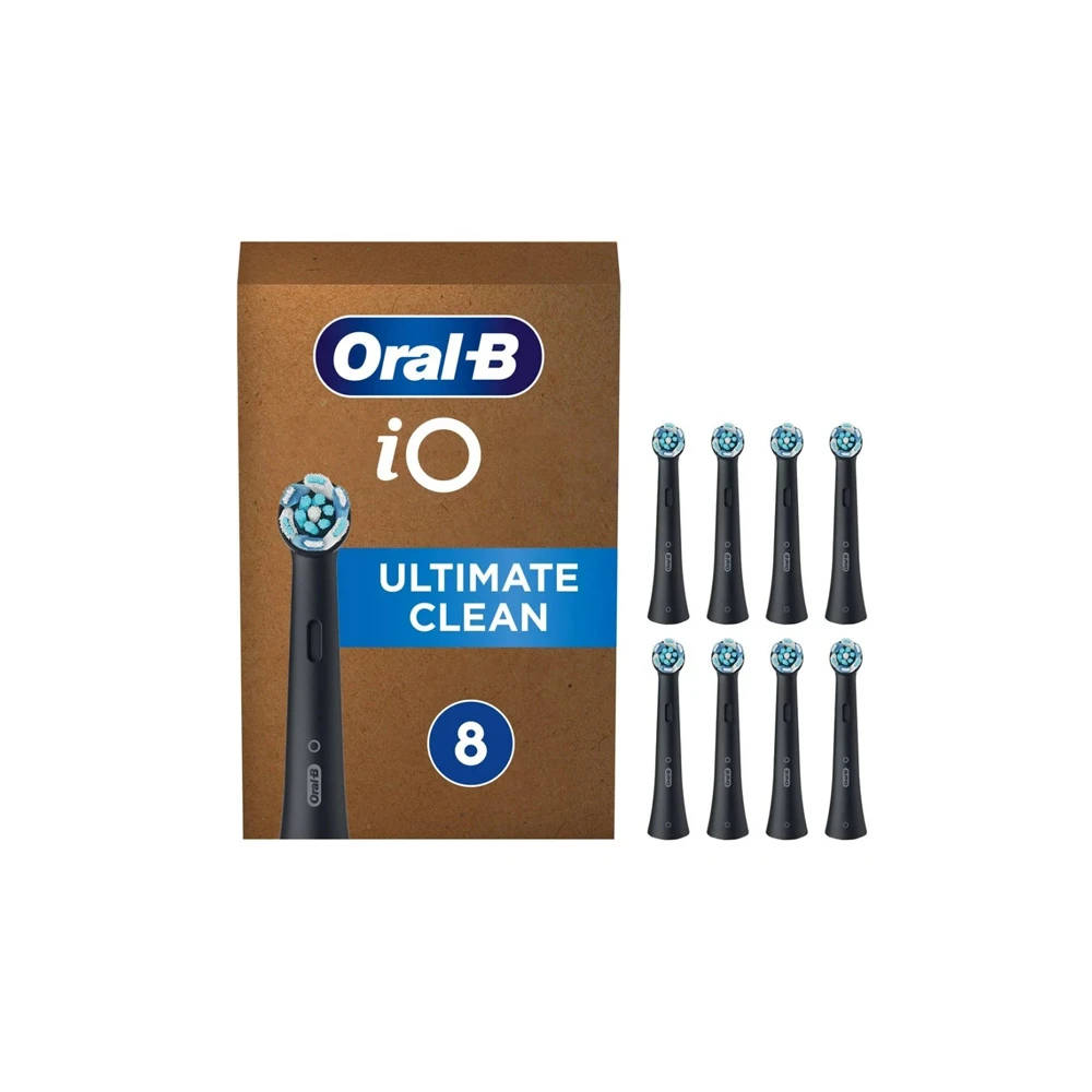 Oral-B iO Ultimate Clean Black Replacement Electric Toothbrush Heads 8 pieces