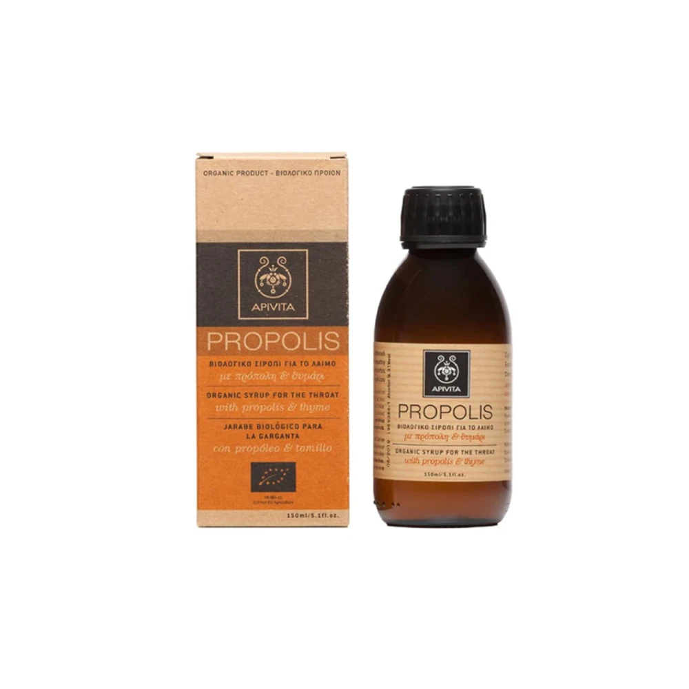Apivita Propolis Βιολογικό Σιρόπι Για Το Λαιμό Με Πρόπολη & Θυμάρι 150ml