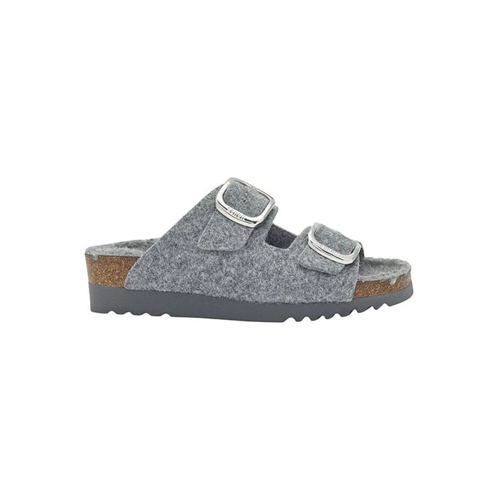 Scholl Shoes Ilary Fluffy Women's Anatomical Slippers Gray 1 pair
