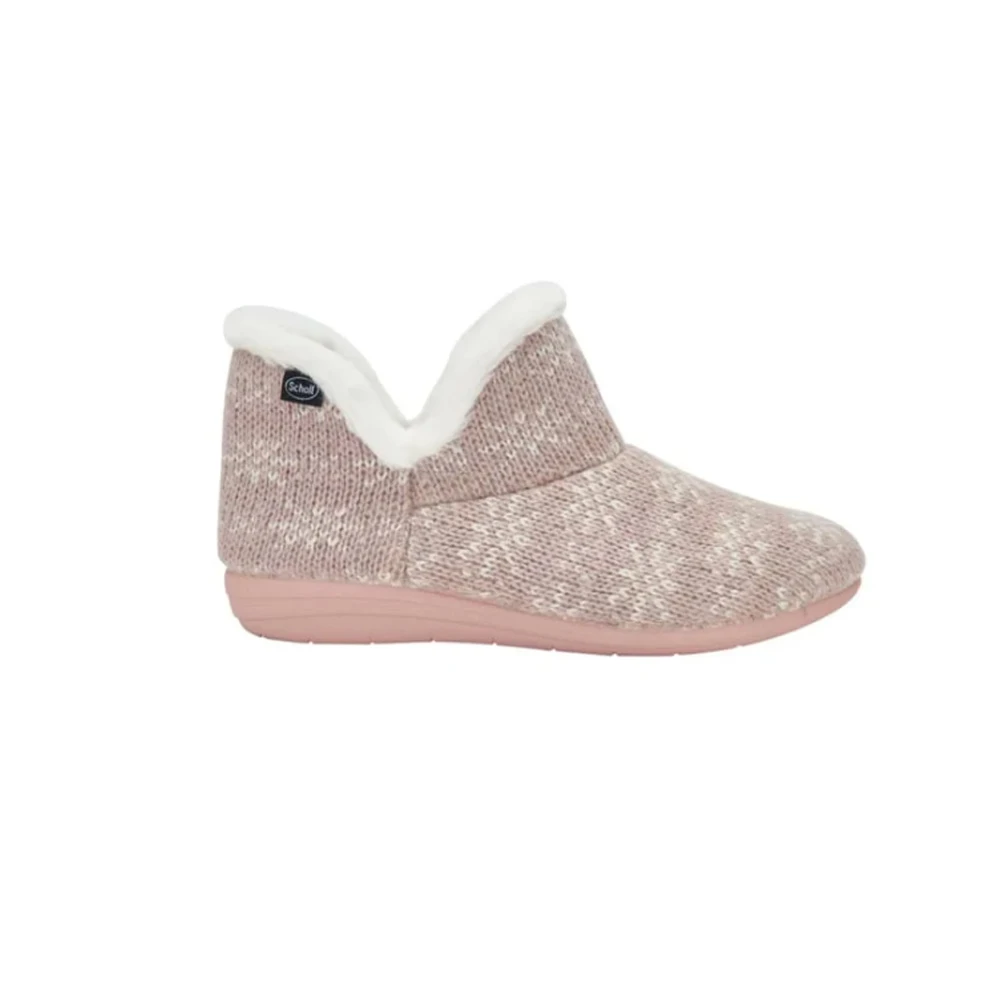 Scholl Shoes Creamy Bootie Dusty Pink Women's Anatomical Slippers Pink 1 pair