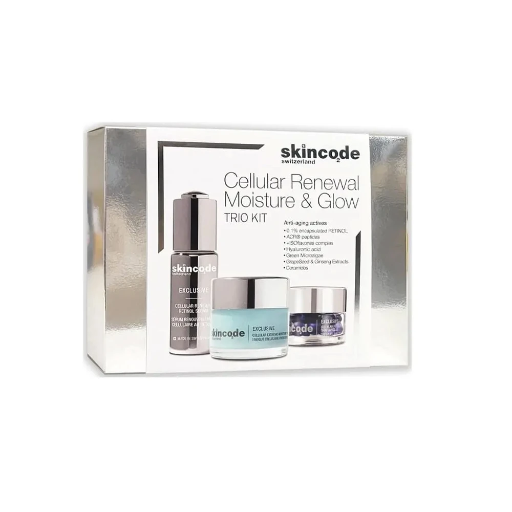Skincode Xmas Limited Edition White Trio Εxclusive Cellular Renewal Retinol Serum 30ml & Extreme Moisture Cream-Mask 50ml & Perfect Skin Capsules 14 caps