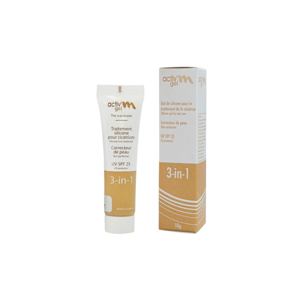 Activ’ m Scar Gel 3-in-1 Πρόληψη & Αντιμετώπιση Του Σχηματισμού Υπερτροφικών Ουλών & Χηλοειδών SPF25 10gr