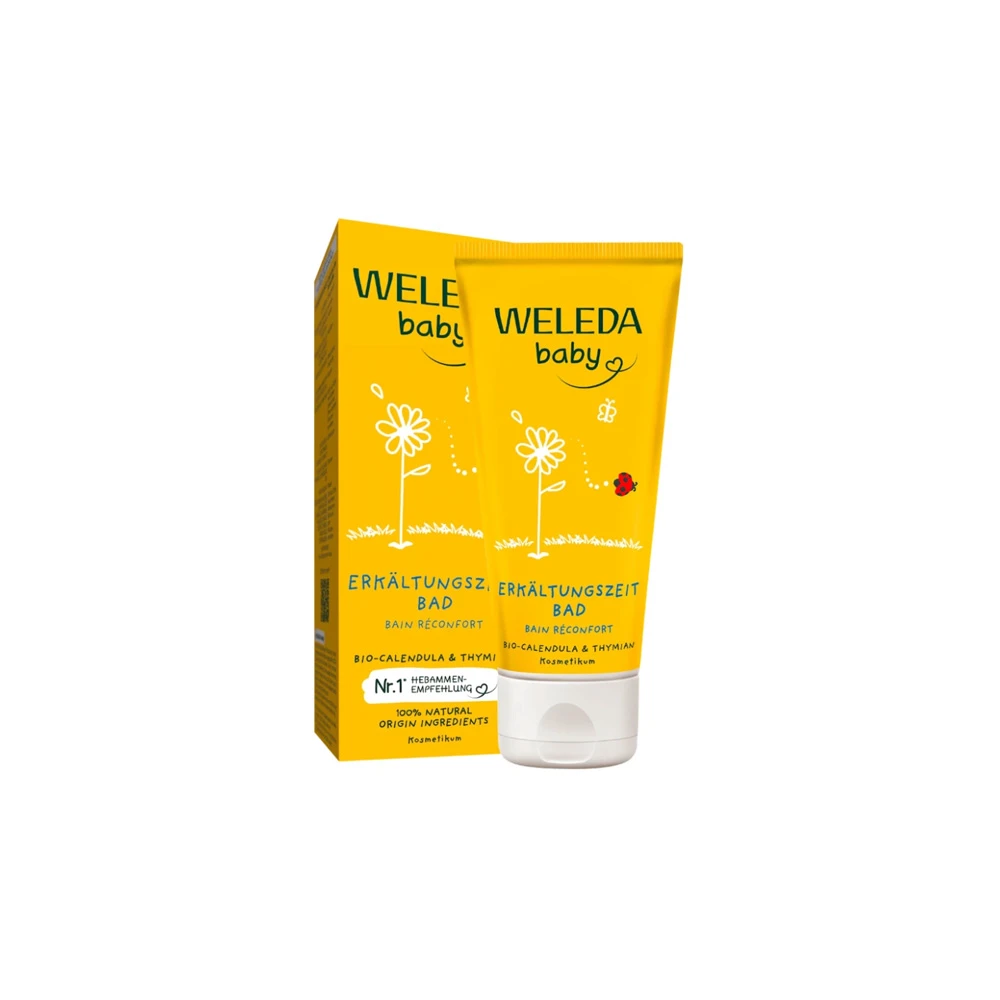 Weleda Baby Calendula Cold Time Bath Αφρόλουτρο Κατά Του Κρυολογήματος Με Καλέντουλα & Θυμάρι 75ml