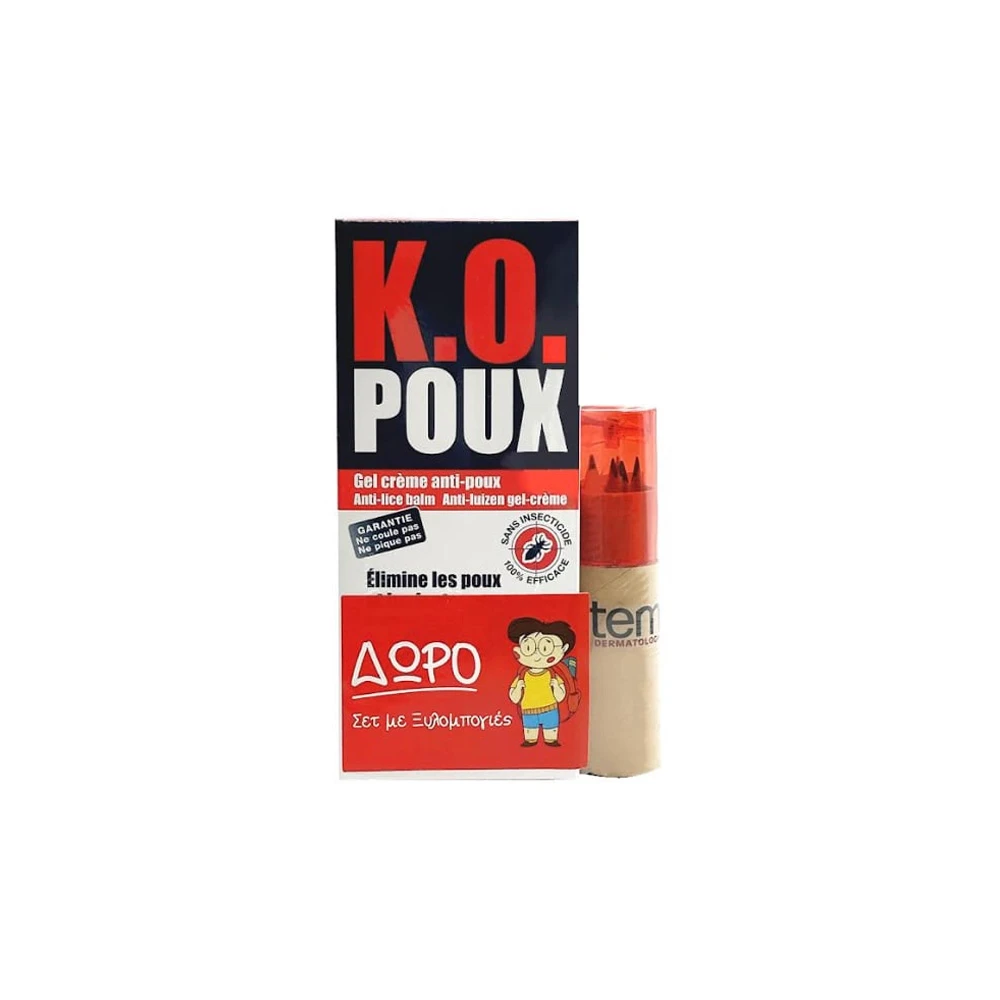 Item Promo K.O. Poux Anti-Lice Treatment, 100ml & Free Wood Paints 1 piece