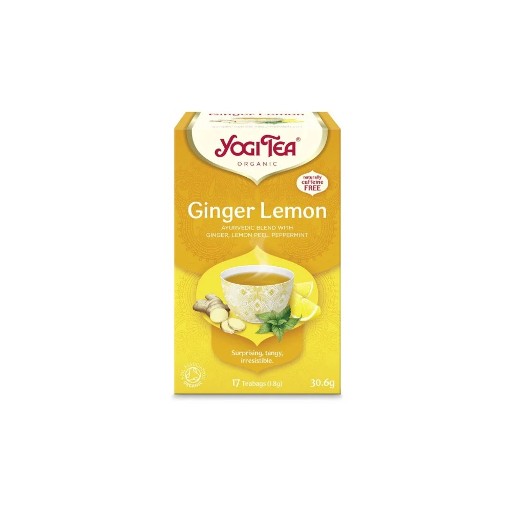 YogiTea Ginger Lemon Αφέψημα Για Τόνωση 17x1.8gr
