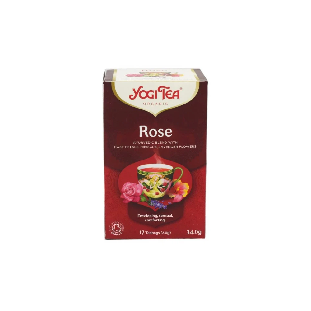 YogiTea Rose Βιολογικό Τσάι Με Τριαντάφυλλο 17 φακελάκια