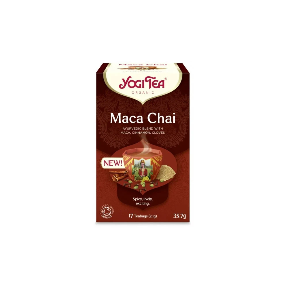 YogiTea Maca Chai Απογειώνει Τη Διάθεση & Τη Λίμπιντο 17 φακελάκια