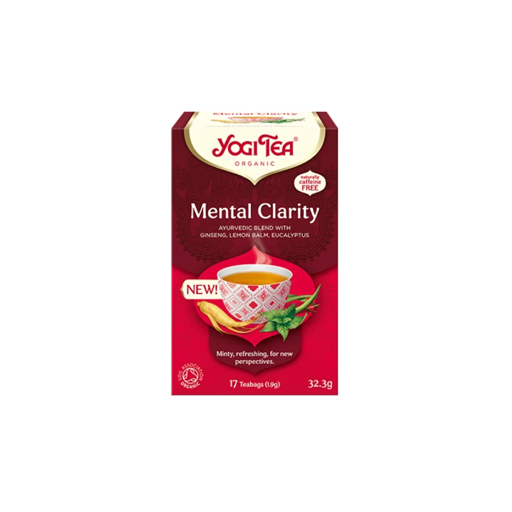 YogiTea Mental Clarity Αφέψημα Τσαγιού Για Πνευματική Διάυγεια 17x1.9gr