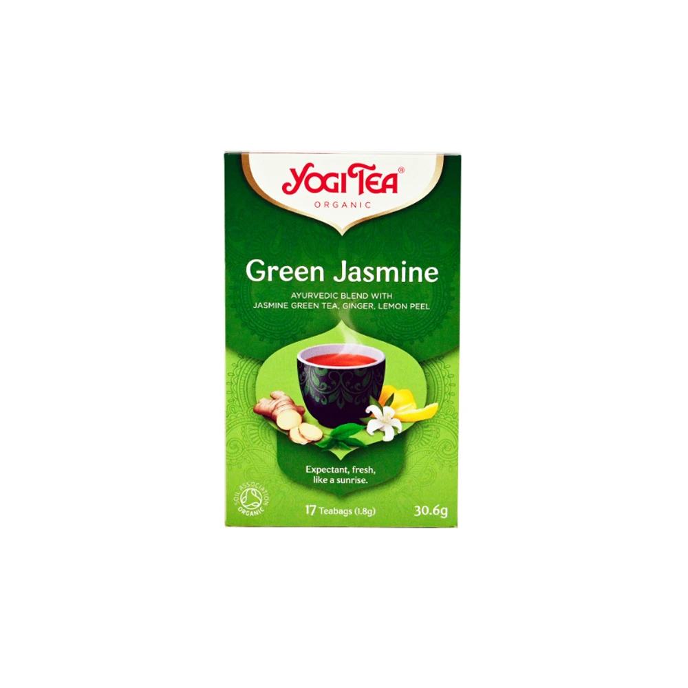 YogiTea Green Jasmine Αφέψημα Πράσινου Τσαγιού Με Αρωματικά Άνθη 17x1.8gr