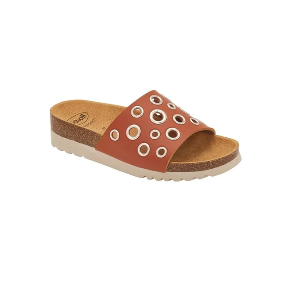 Scholl Shoes Magaluf Women's Anatomical Slippers Cognac 1 pair