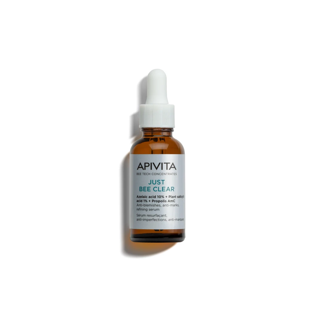 Apivita Just Bee Clear Serum Ορός Λείανσης Για Ατέλειες & Σημάδια Ακμής 30ml