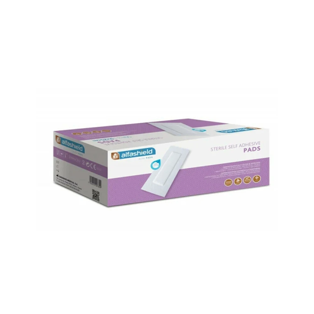 Alfashield Alfa Pad Αποστειρωμένα Αυτοκόλλητα Επιθέματα (8x10cm) 50 τεμάχια