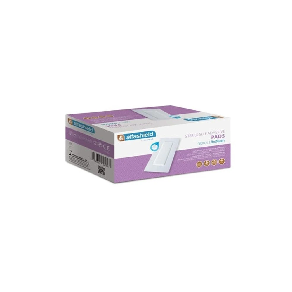 Alfashield Alfa Pad Sterile Adhesive Pads (9x20cm) 50 pieces