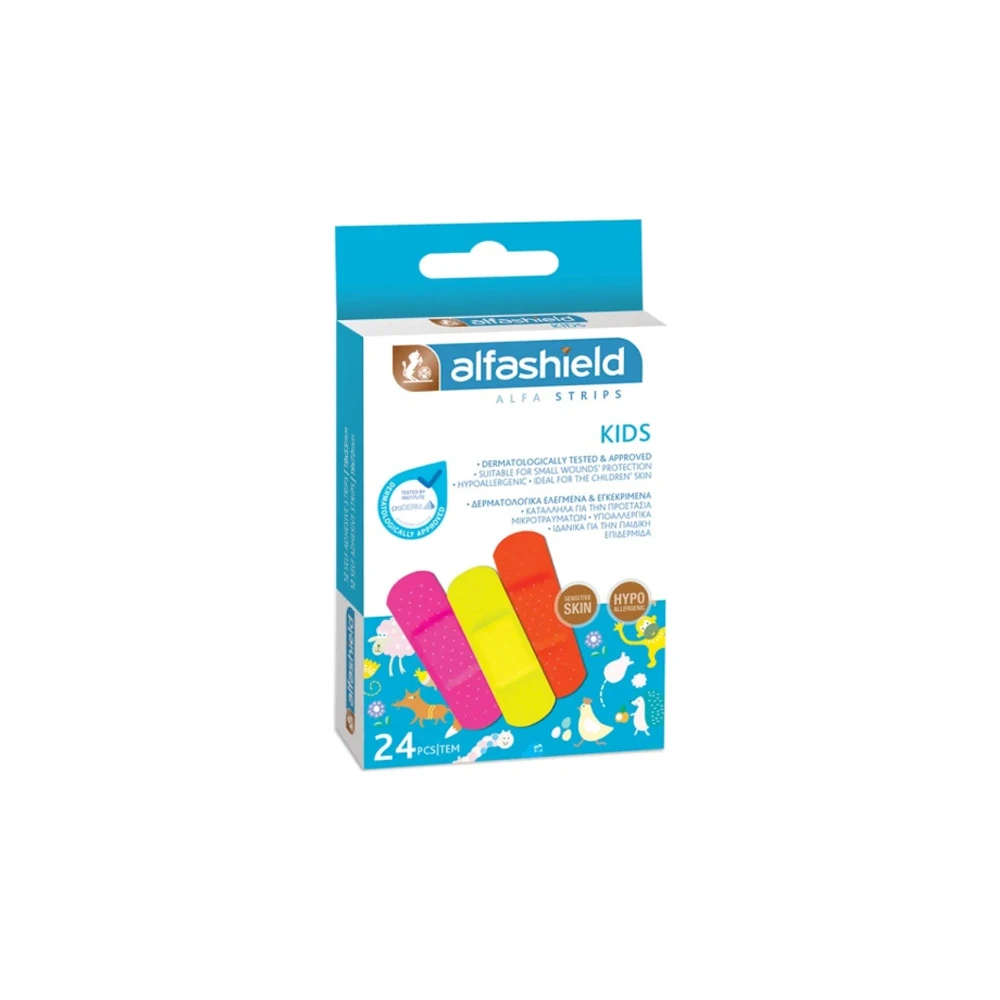 Alfashield Alfaplast Kids Strips Children's Adhesive Strips 24 pieces