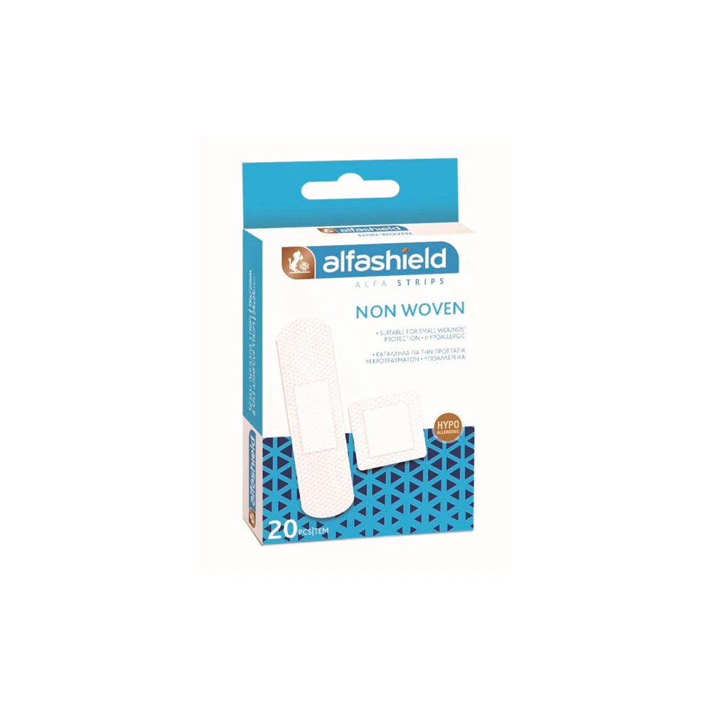 Alfashield Alfaplast Strips Non Woven Sensitive Adhesive Strips 20 pieces
