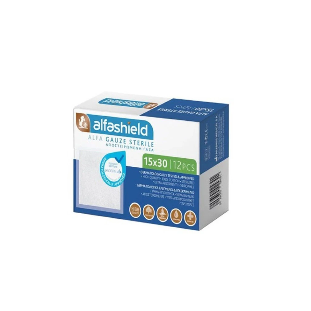 Alfashield Alfa Gauze Sterile Gauzes (15x30cm) 12 pieces