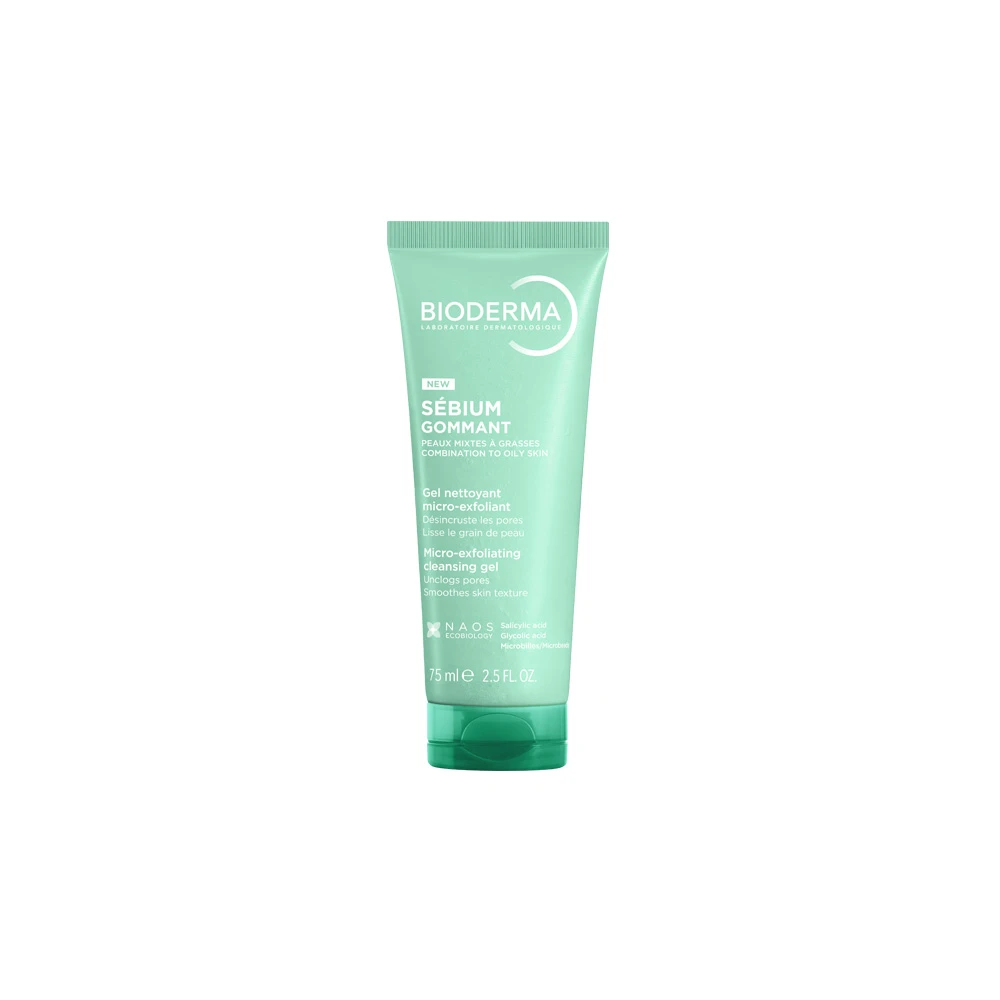 Bioderma Sebium Gommant Μικρο-απολεπιστικό Gel Kαθαρισμού Για Μικτό Προς Λιπαρό Δέρμα 75ml