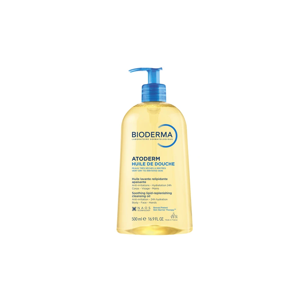 Bioderma Atoderm Huile de douche Απαλό Ελαιώδες Αφρόλουτρο Κατά Των Ερεθισμών Για Το Ευαίσθητο Ξηρό Προς Ατοπικό Δέρμα 500ml