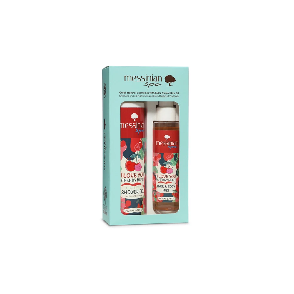 Messinian Spa Promo I Love You Cherry Much Shower Gel 300ml & Hair & Body Mist 100ml