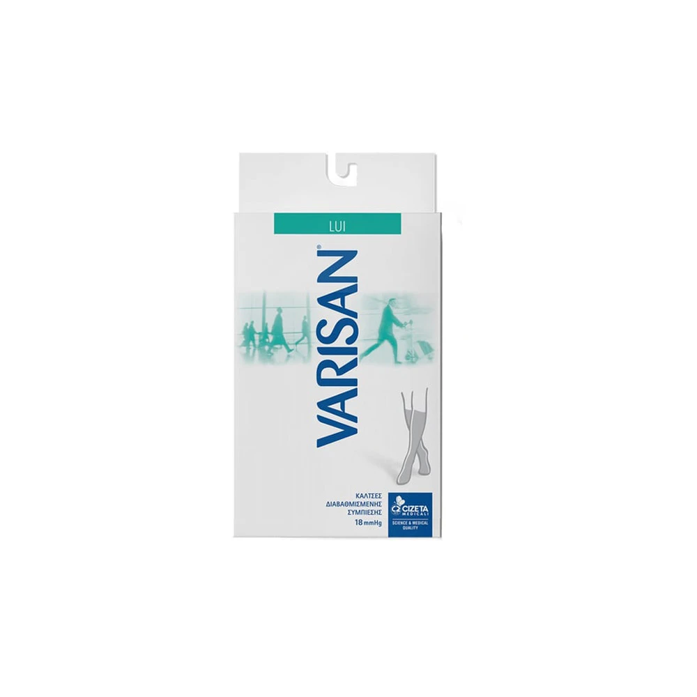 Varisan Lui Graduated Compression Lower Knee Socks Men 18mmHg 129 ChiaroΝο4(42-44) 1 pair